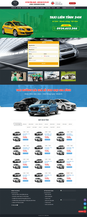 Mẫu website Taxi 8 - Mẫu website Taxi chạy liên tỉnh đẹp và hiệu quả từ Web 3 Ngày